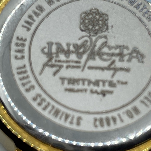 ⌚️👀 INVICTA stainless Steele 18 kt gold plated face - Picture 5 of 7